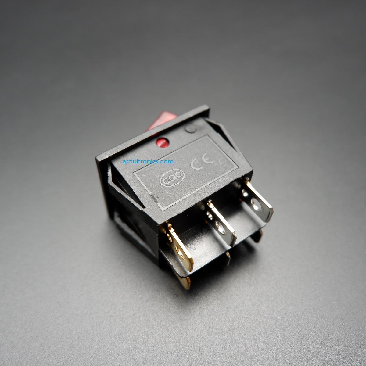 สวิตช์ไฟเปิด/ปิด แบบหัวคู่ KCD3-101N 15A 250VAC (2x3 ขา สีแดง)