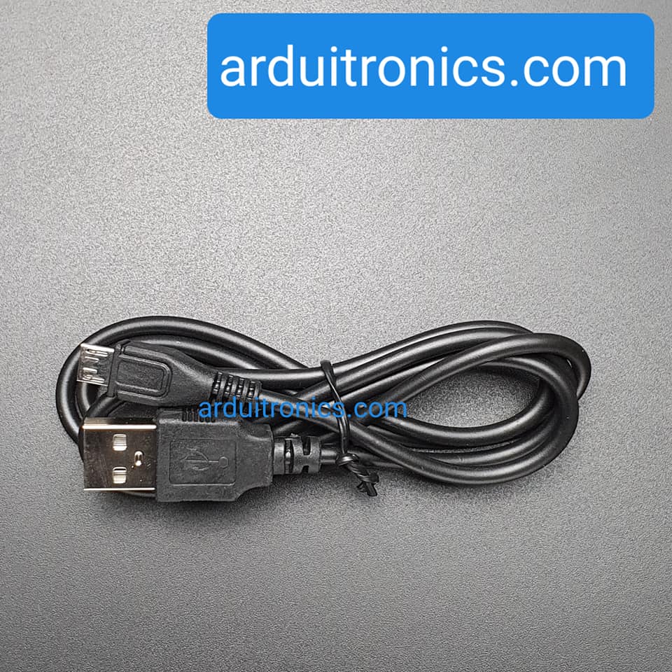 Micro USB Cable (0.8m) สีดำ