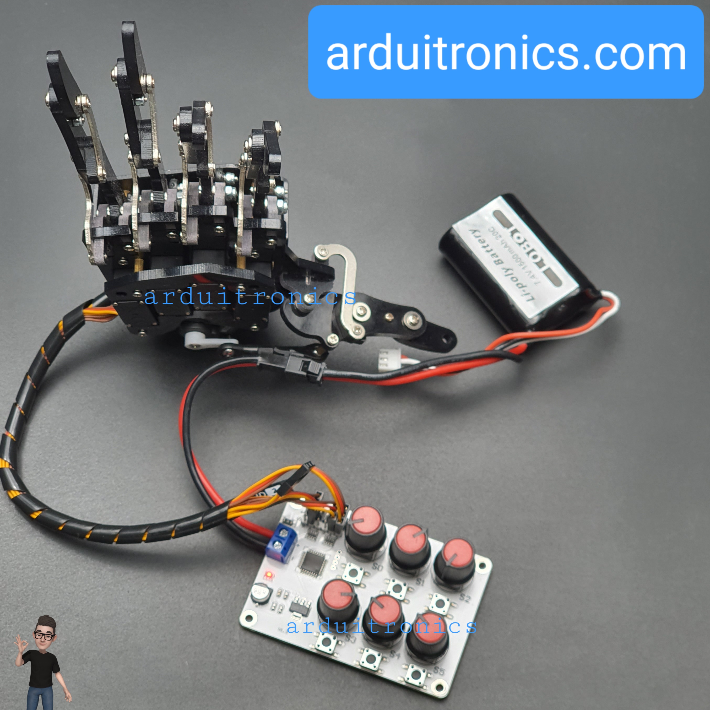 Robot Hand (Right) Kit ประกอบให้แล้วพร้อมใช้