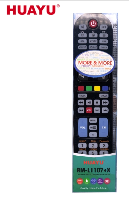 รีโมททีวี Universal Smart TV Remote Huayu RM-L1107+X ของแท้