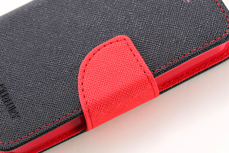 Mercury Series Color Button Case for iphone 5 5S 5G PU Leather Wallet Stand Function Cover