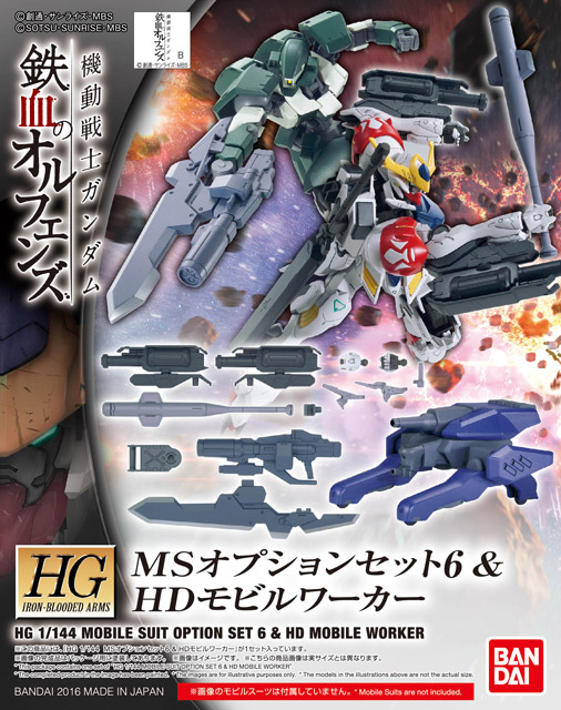 HG 1/144 MS Option Set 6 & HD Mobile Worker