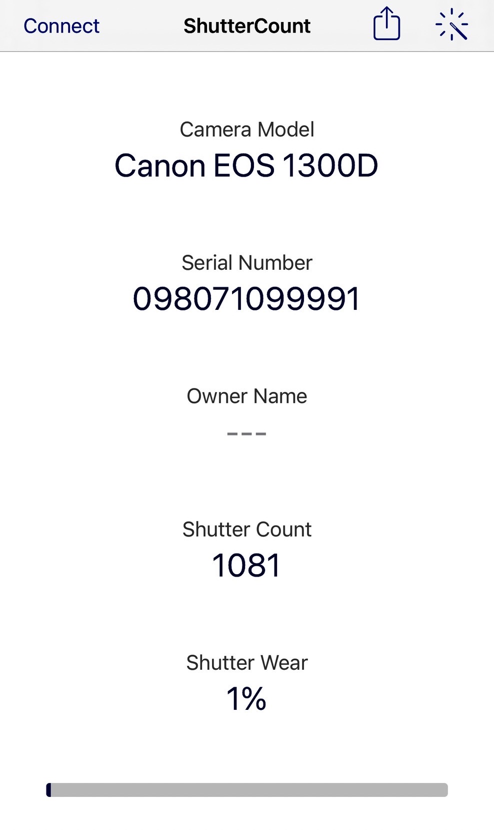 Canon 1300D อดีตประกันศูนย์ ชัตเตอร์ 1081 พร้อมเลนส์Kit 18-55mm อปกศ