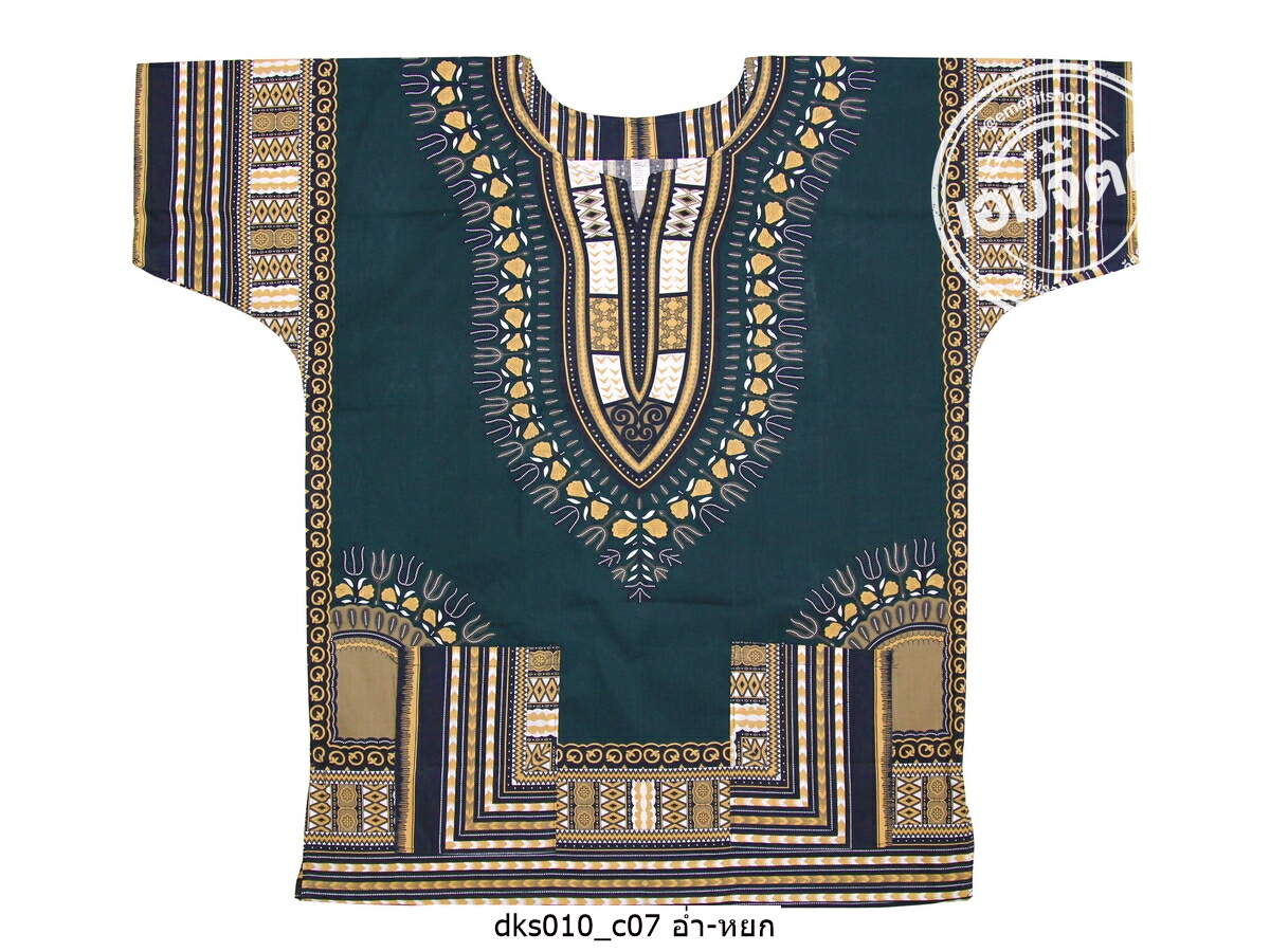 [ฟรีไซส์] เสื้อจังโก้ โบฮีเมียน เสื้อแอฟริกัน (พื้นอ่ำ) คอตต้อน 100%