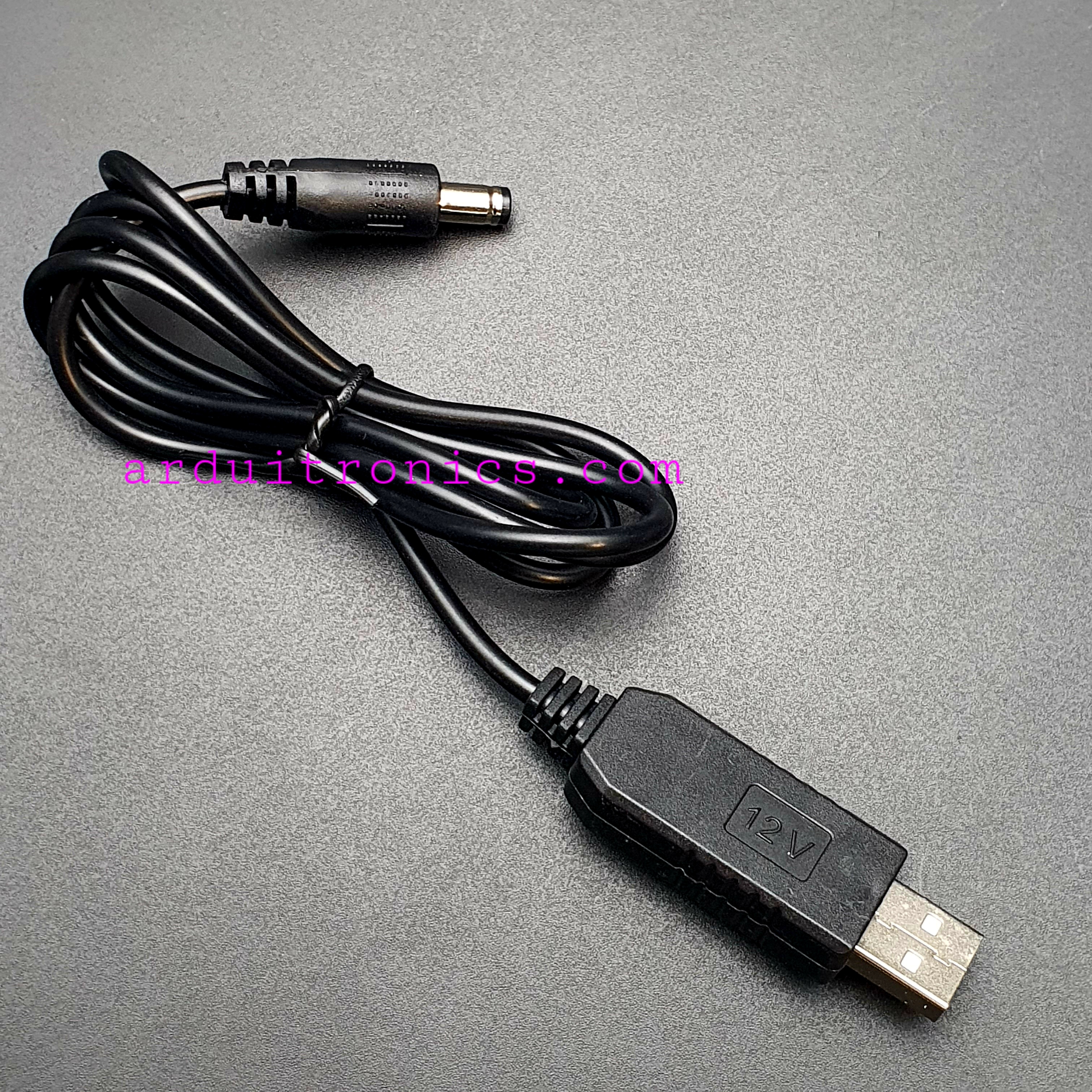 สายชาร์จ USB to 5.5x2.1mm DC 12V Charger ยาว 1 เมตร