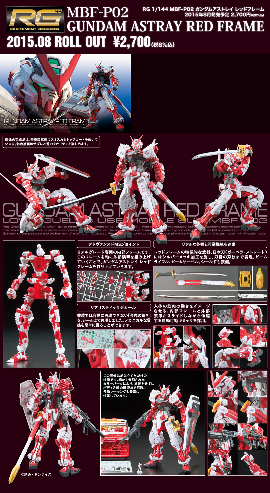 RG 1/144 MBF-P02 Gundam Astray Red Frame
