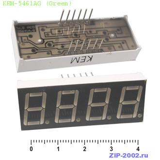 Seven Segment 4 Digit Green (Common Cathode) 5461AG