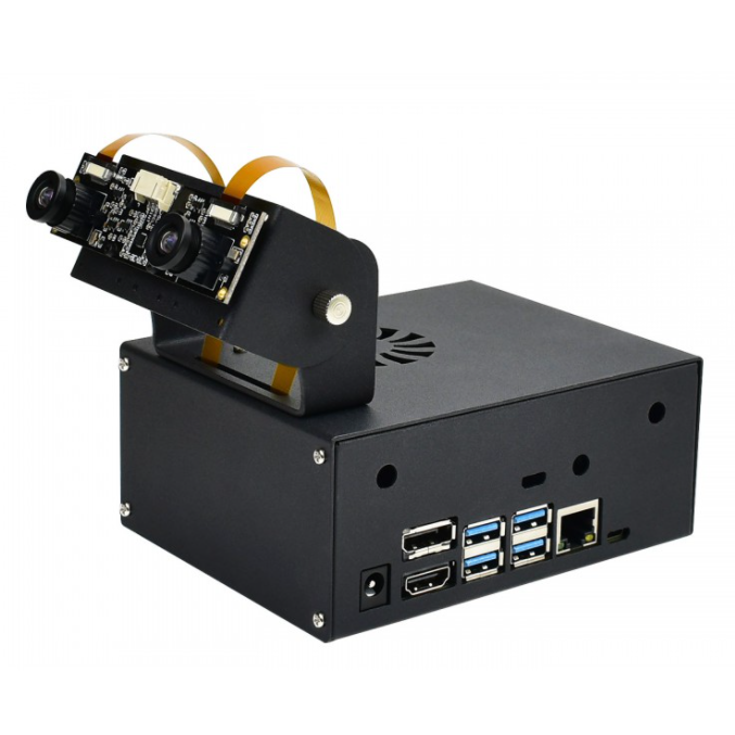 Jetson Nano Metal Case (C), Camera Holder, Internal Fan Design (ของแท้จาก Waveshare)