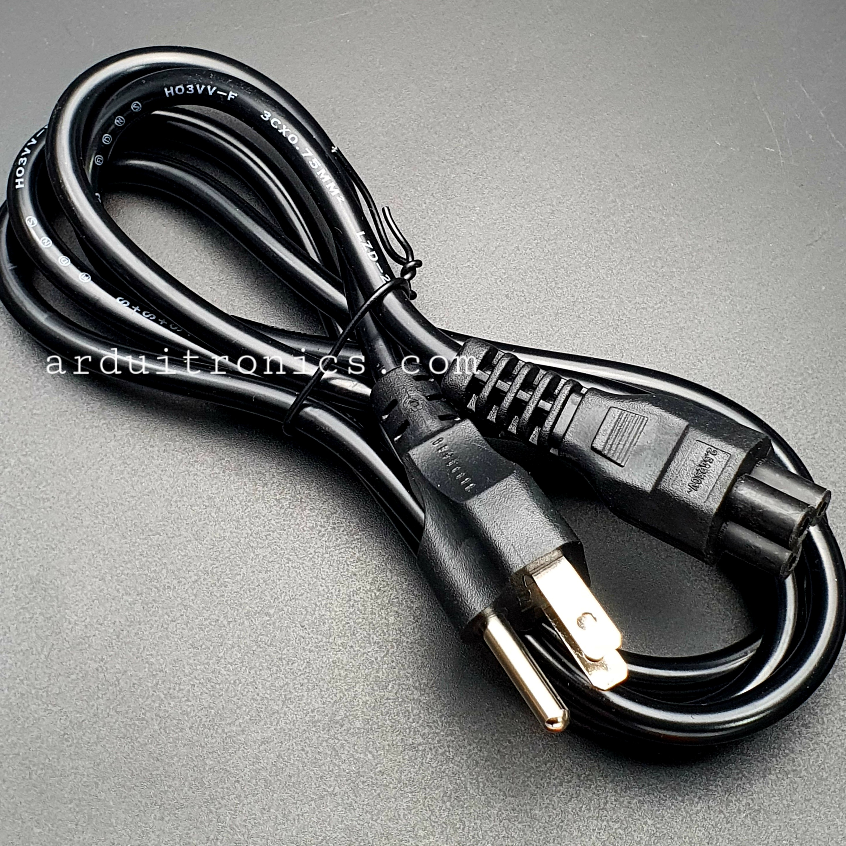สายต่อ power adapter (Notebook) แบบ 3 หัว ยาว 1.5m Round Socket