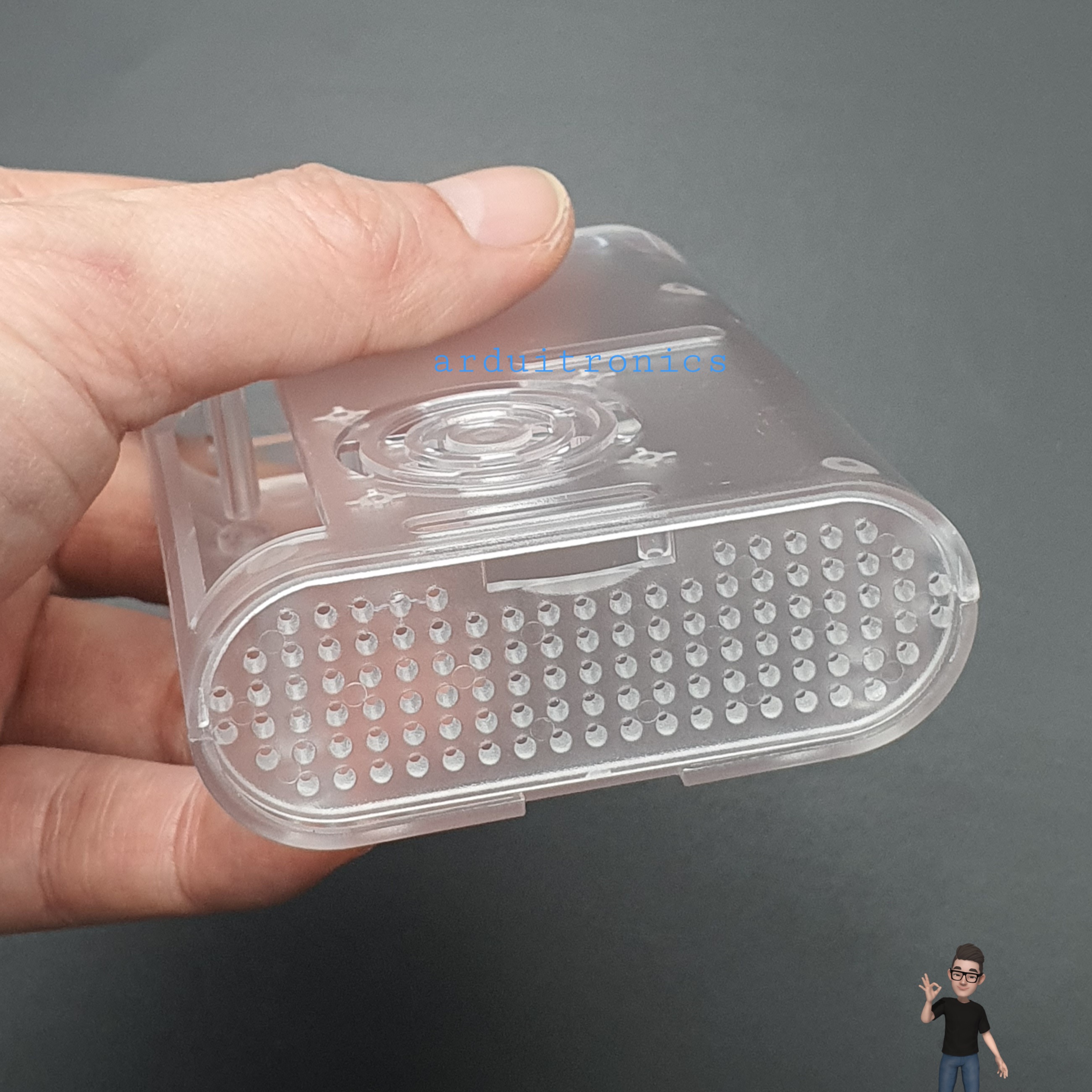 Raspberry Pi 4B Shell Case Box Transparent กล่อง เคส Raspberry Pi 4 สีใส พร้อมพัดลมระบายความร้อน