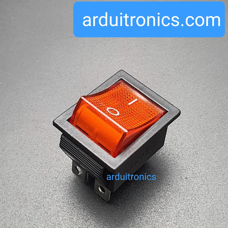สวิตช์เปิดปิด KCD4 250VAC 15A High current switch 15A 250VAC สีแดง