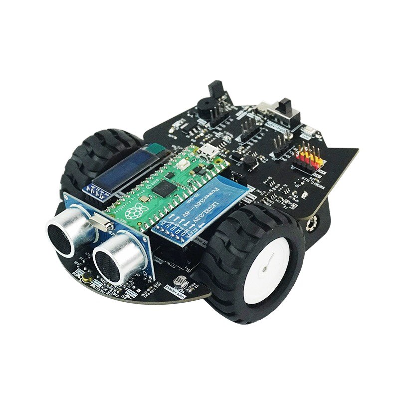 Intelligent Raspberry Pi Pico Car Kit microPython Education Robot Sensor Bluetooth APP