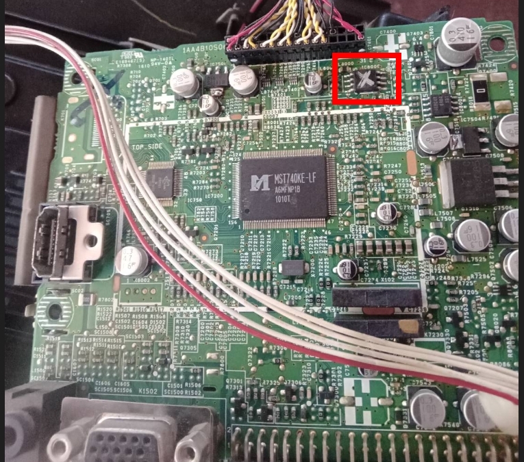 SANYO รุ่น 24K40 เบอร์ IC : MX25L8005 ตำแหน่ง IC8000