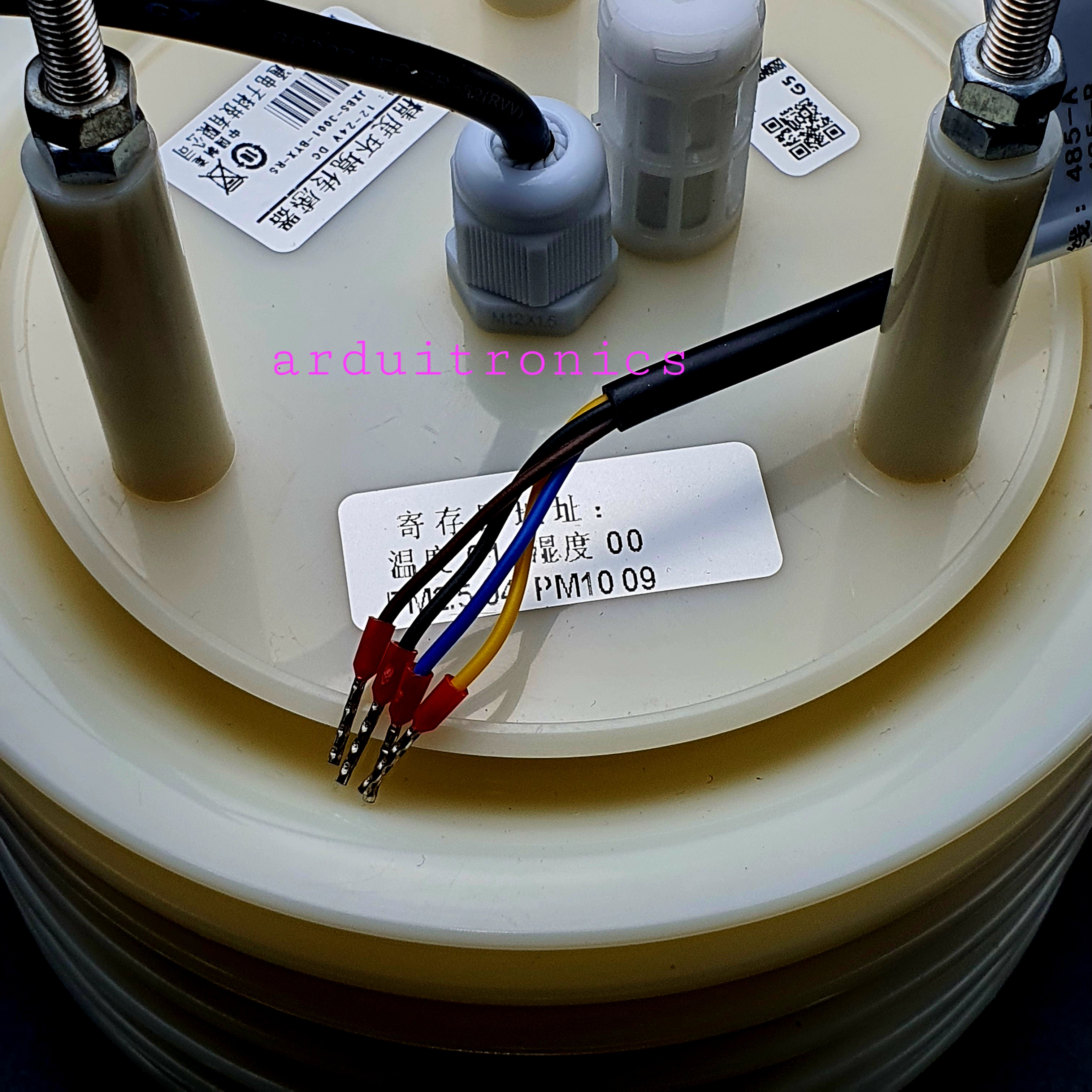 Weather Station Shutter with PM2.5 + PM10 + Temperature and Humidity Sensor (โครงแบบเกร็ดระบายลม 8 แผ่น)