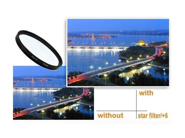 55 mm มิลิเมตร STAR FILTER เลนส์ฟิลเตอร์ดาว 6 แฉก