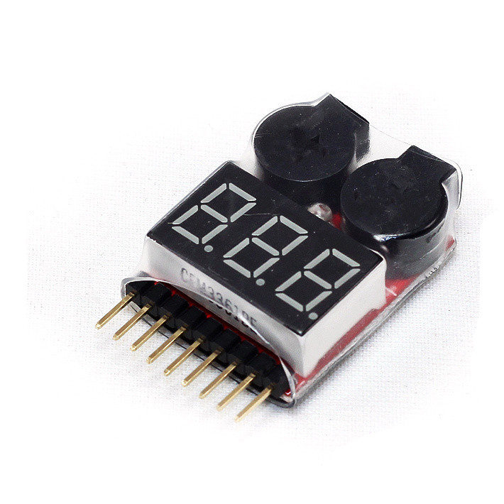Lithium (Lipo) Battery Monitor + Buzzer Alarm วัดไฟ เตือนแบต