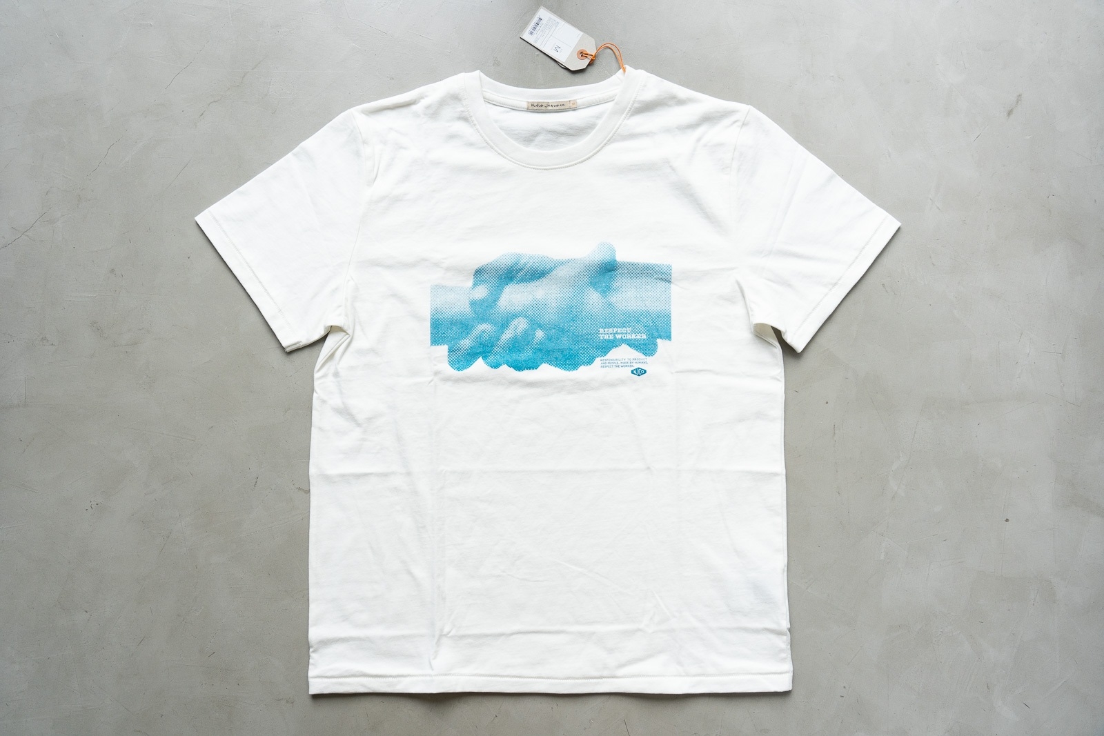 *[SALE] Roy Blueprint สี Chalk White เสื้อยืด Nudie ของแท้ 100%