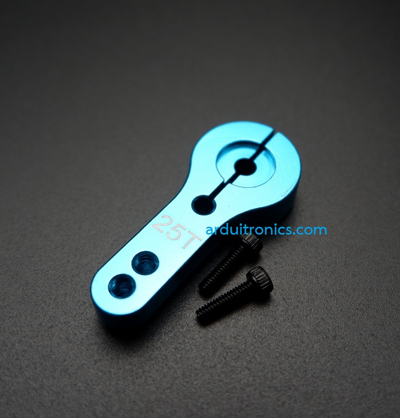 25T (สีฟ้า) Servo Metal Rocker (ใช้ได้กับ MG995 MG946R MG996R MG945 S3003)