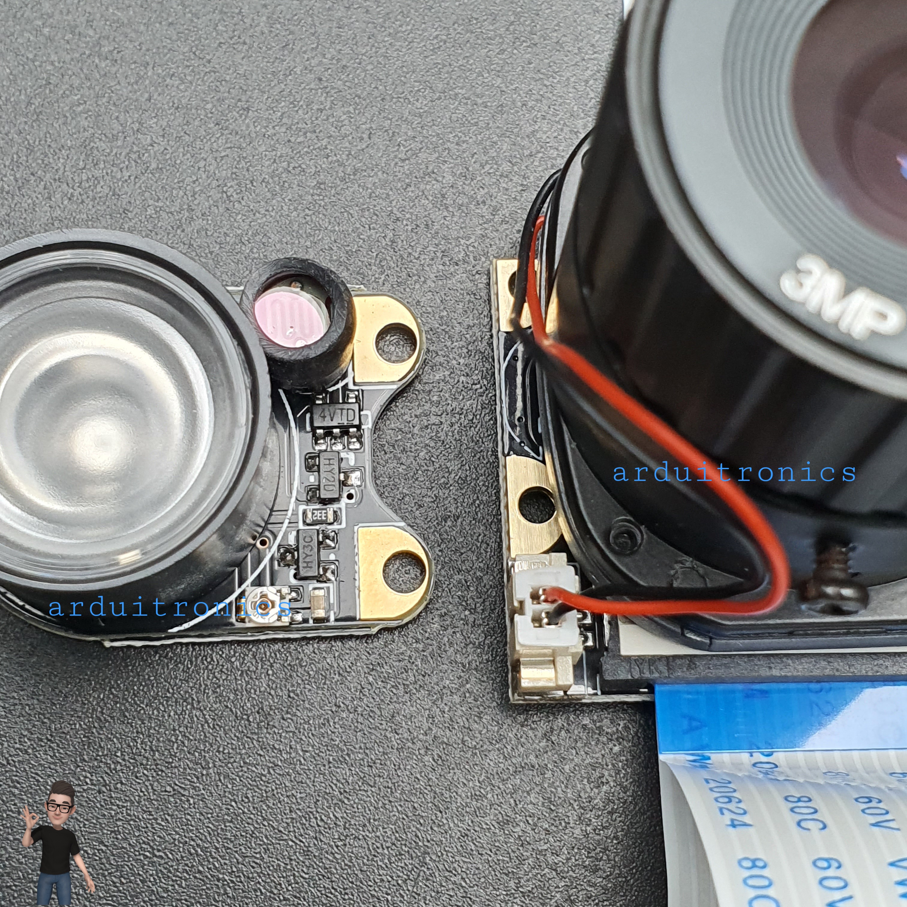 Raspberry Pi 4B/3B+ Camera 5MP 4mm Focal Length Night Vision IR-CUT Lens