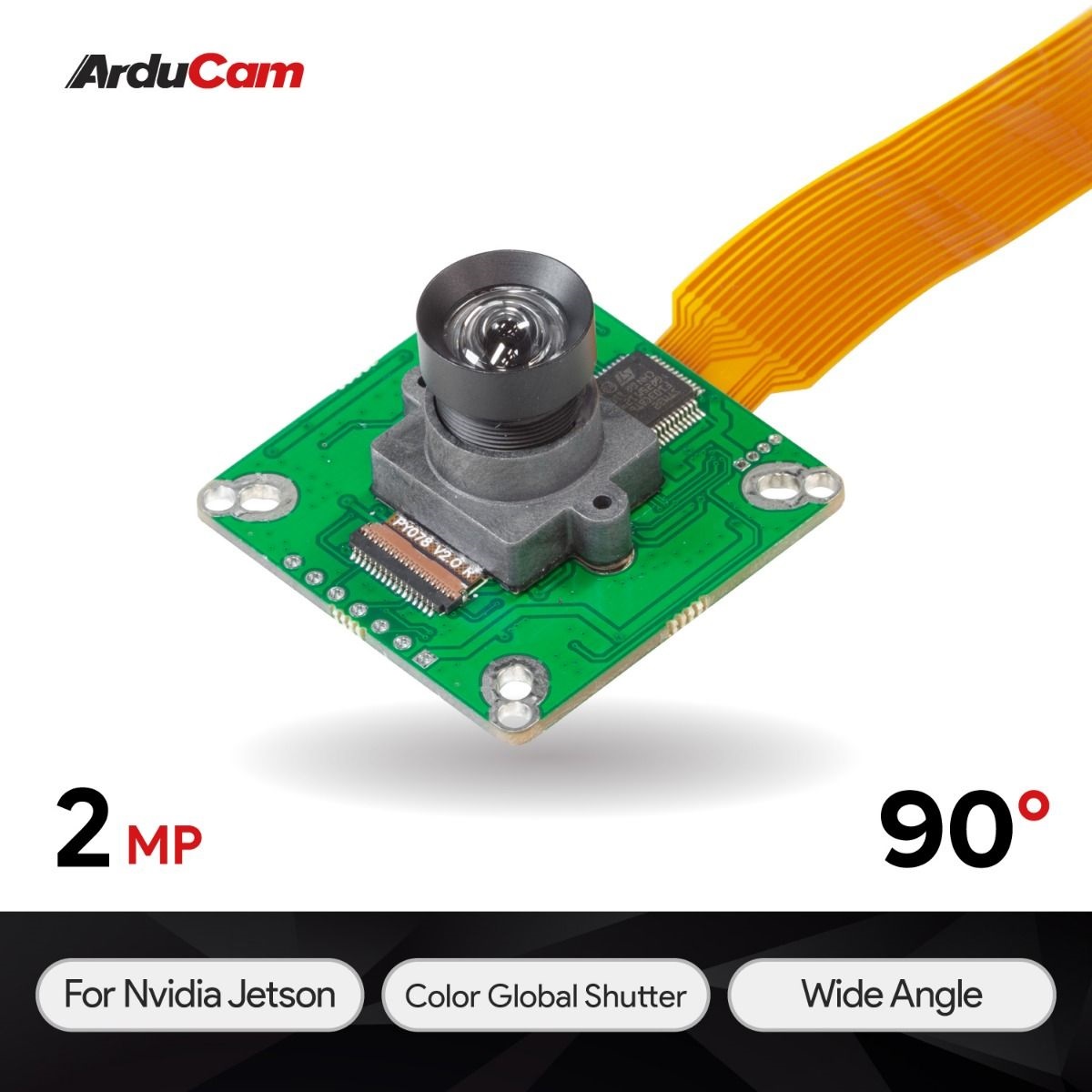 Arducam 2.3MP AR0234 Color Global Shutter Camera for NVIDIA® Jetson Nano/Xavier NX/AGX Orin/Orin Nano/Orin NX