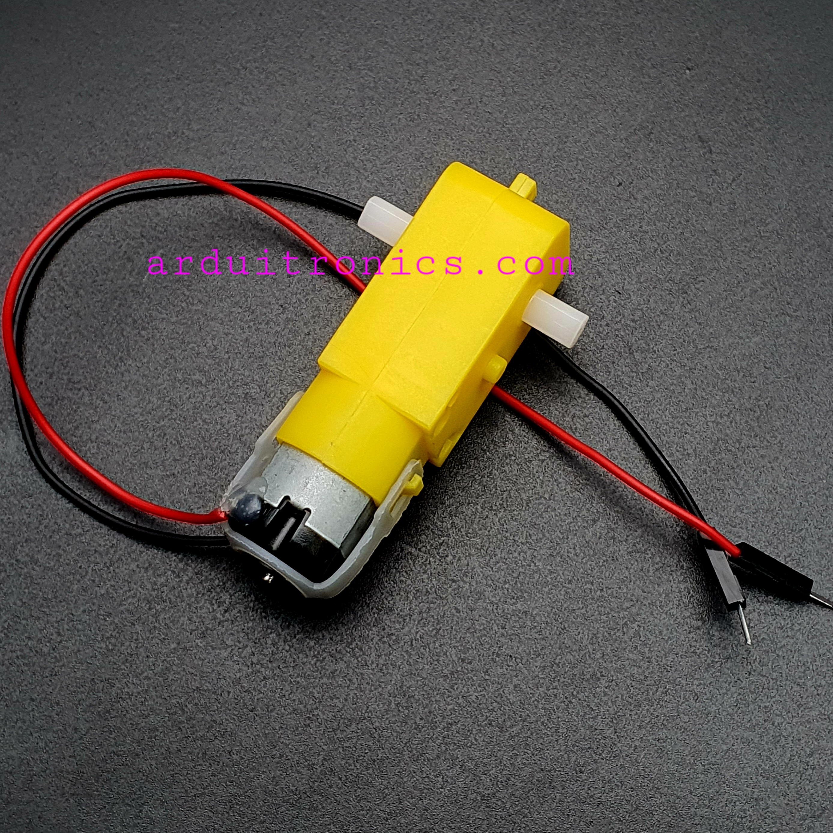 Gear Motor มอเตอร์แกนคู่ (อัตราทด 1:48) พร้อมสายไฟ