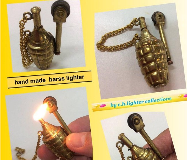 ไฟแช็คงานทองเหลือง (hand made brass lighter)