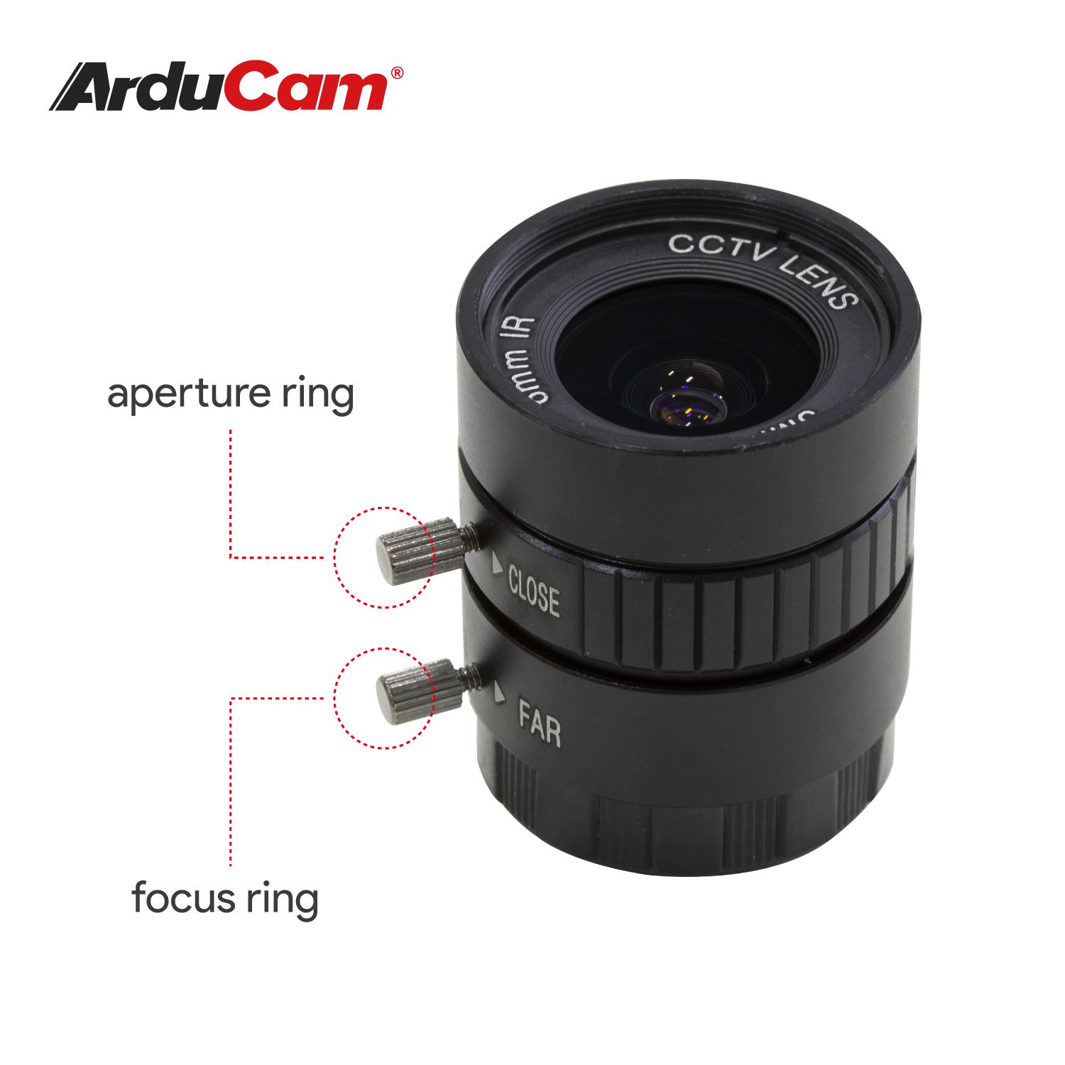Arducam Complete High Quality Camera Bundle for Raspberry Pi, 12.3MP 1/2.3 Inch IMX477 Camera Module with 6mm CS-Mount Lens, Metal Enclosure, Tripod and HDMI Extension Adapter