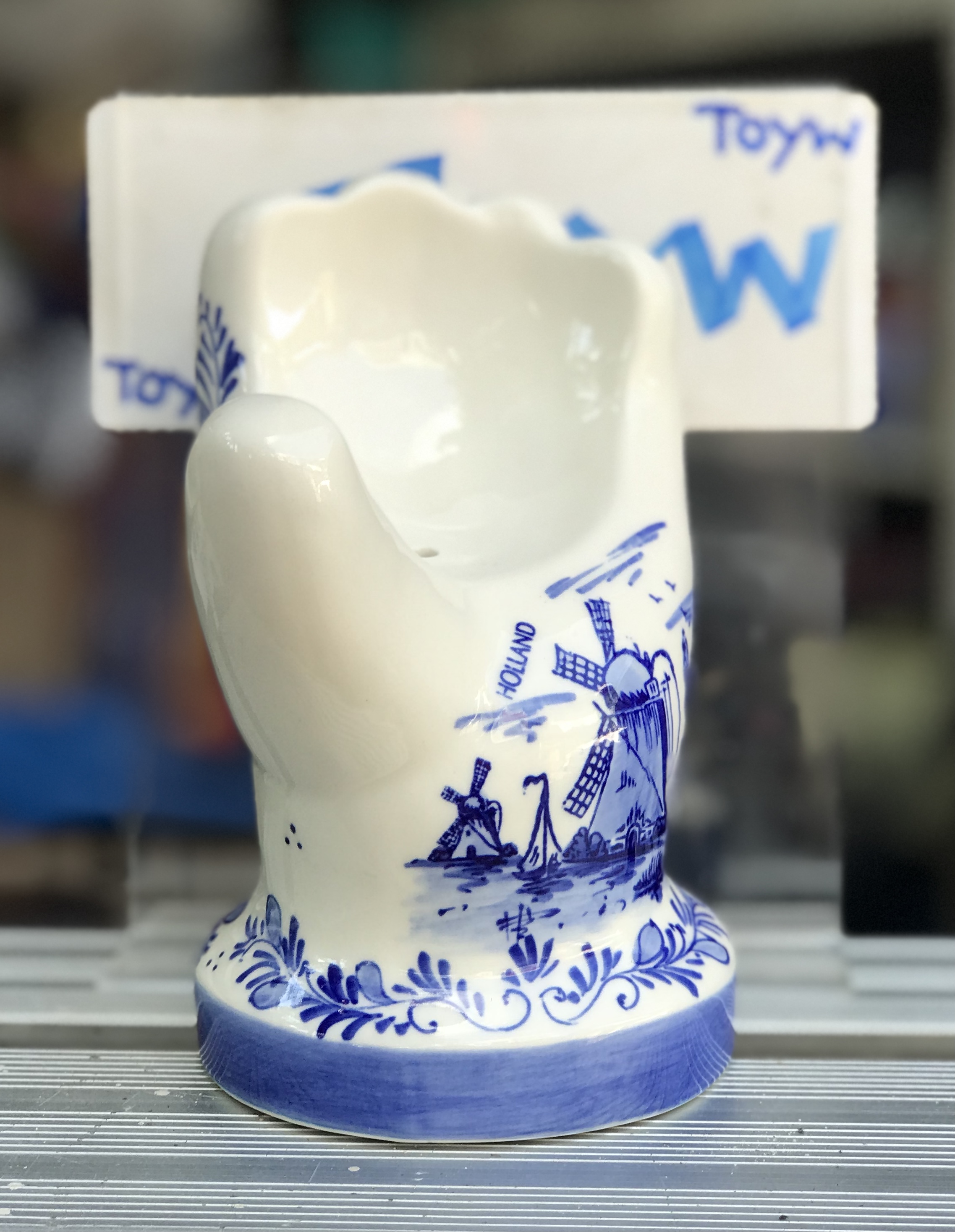 งานเก่า เซรามิค Blue&White - HOLLAND ฮอลแลนด์ ตั้งโชว์แต่งบ้าน แต่งร้าน ขนาดกว้าง 11 ซม สูง 13.5 ซม