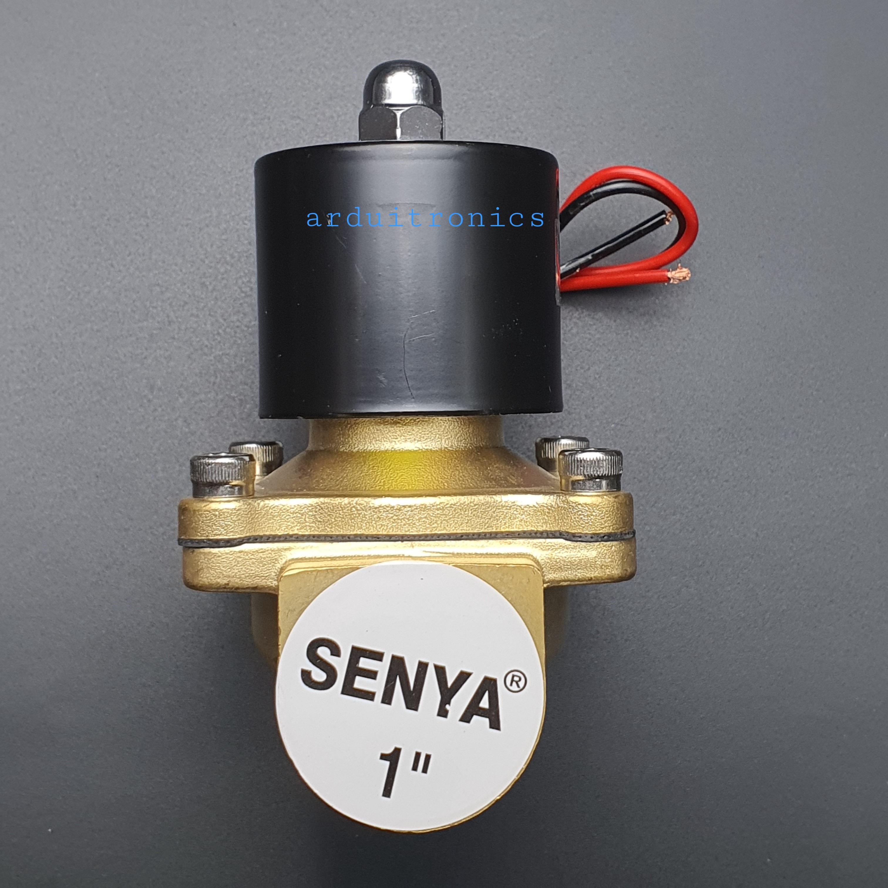 โซลินอยวาล์ว ทองเหลือง (Solenoid Valve Normally Closed) 8 หุน (1") 12VDC - ยี่ห้อ Senya 2W-250-25