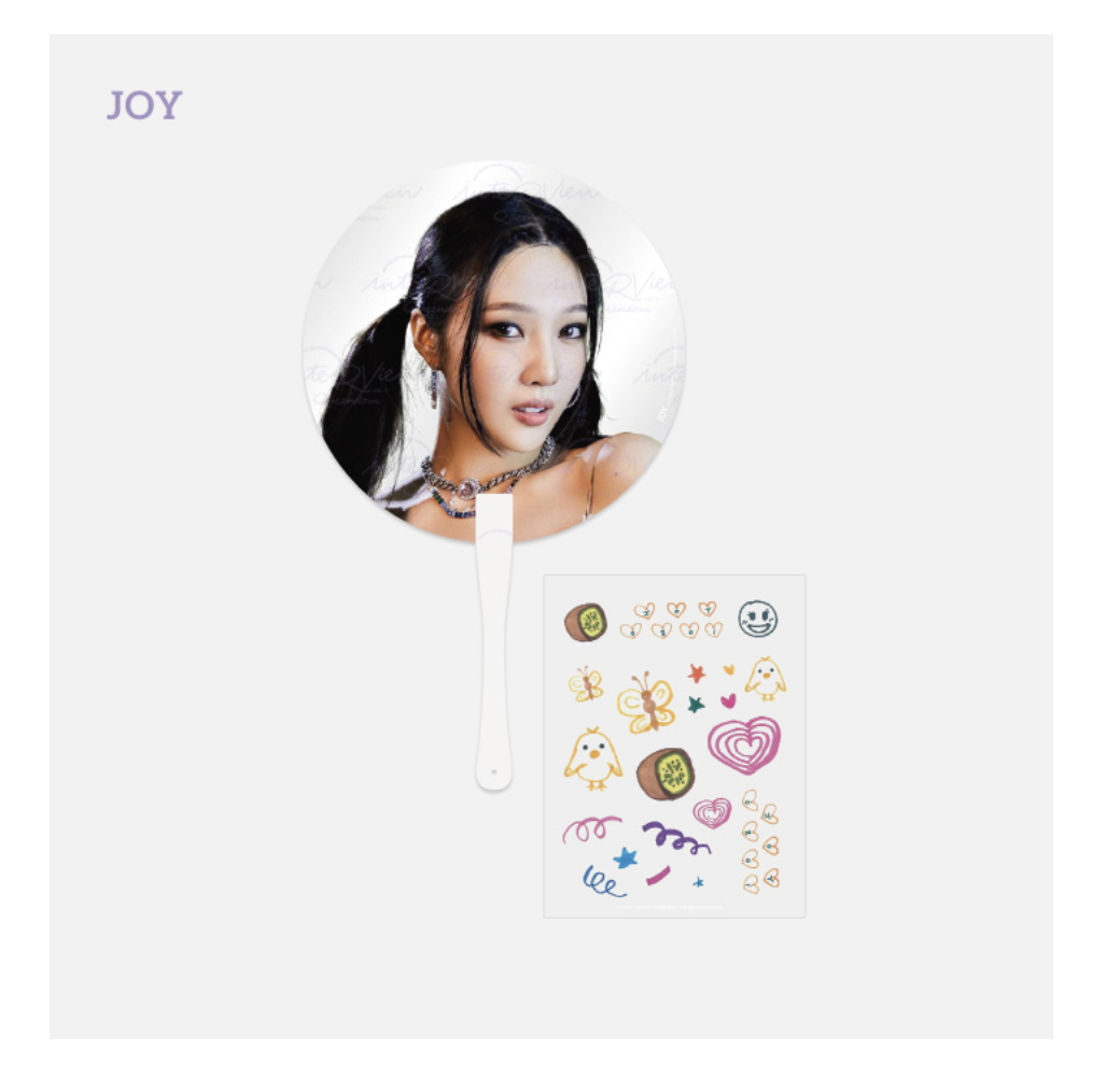 Red Velvet - ของสะสม Interview vol7. : Queendom clear fan + deco sticker set ระบุแบบ ที่ต้องการ