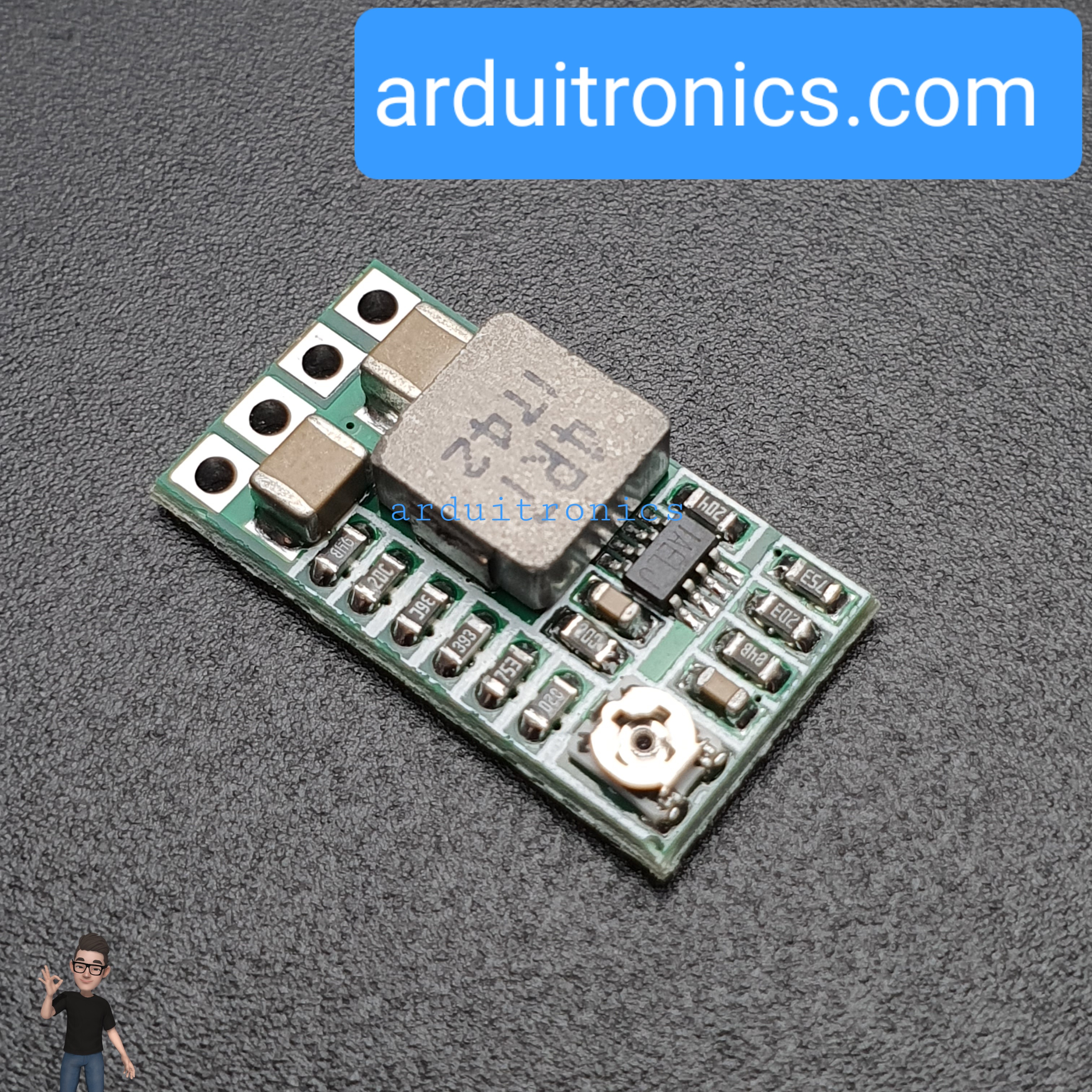 โมดูลสเต็ปดาวน์ขนาดเล็ก Mini DC-DC (12-24V to 5V 3A) Step Down Module Voltage Buck Converter Adjustable 97.5% 1.8V 2.5V 3.3V 5V 9V 12V