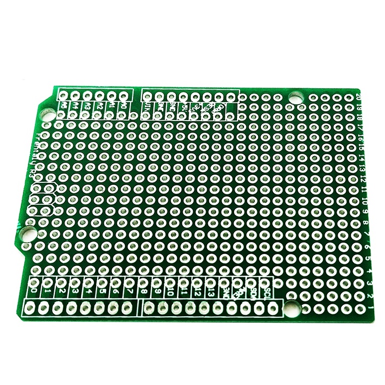 บอร์ด Shield อเนกประสงค์พร้อมขาแบบยาว Arduino Shield Prototype PCB with Long Female Pin Header Socket Green PCB