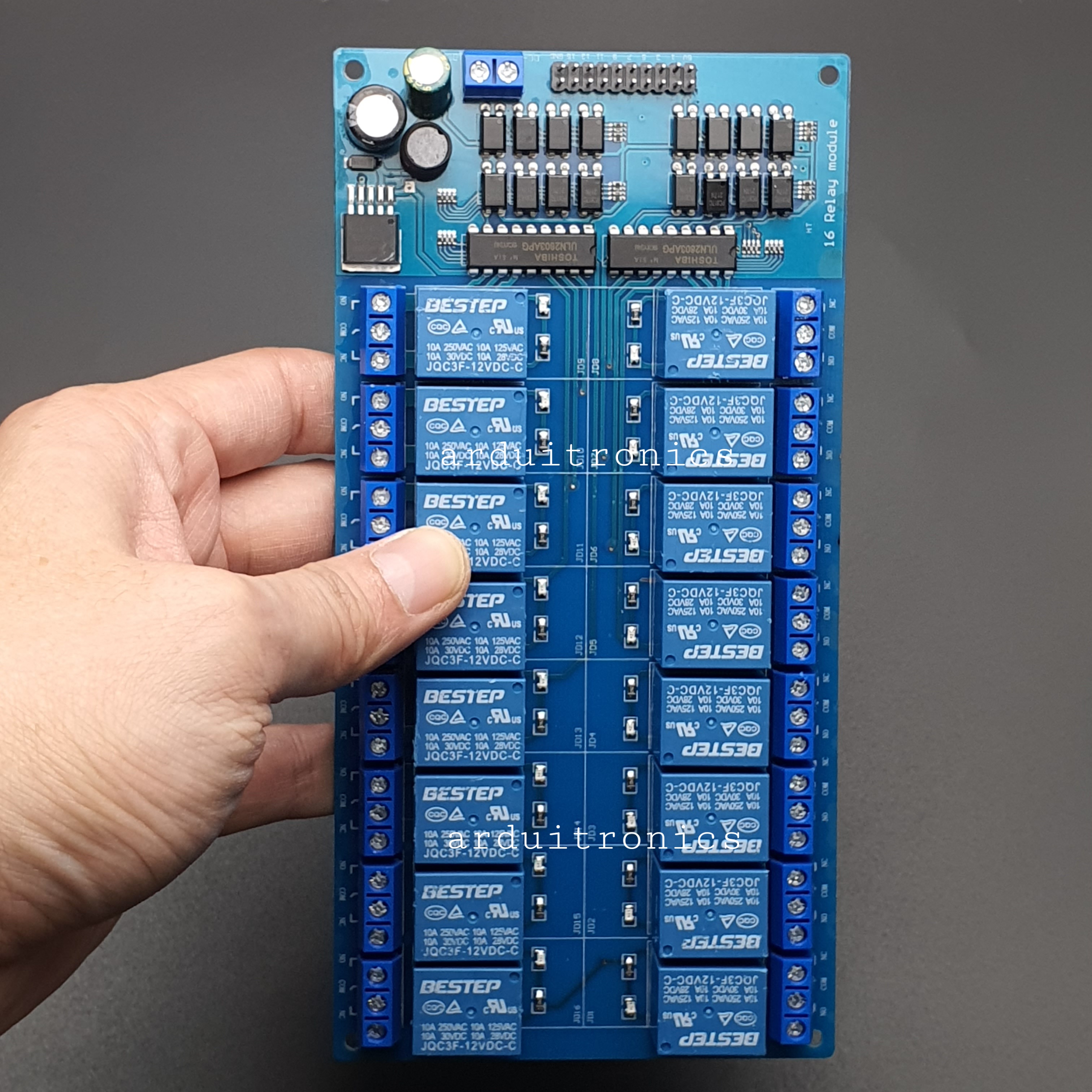 16 Channel Relay รีเลย์ 16 ช่อง (12V) Low Level Trigger - หัวรีเลย์ยี่ห้อ BESTEP