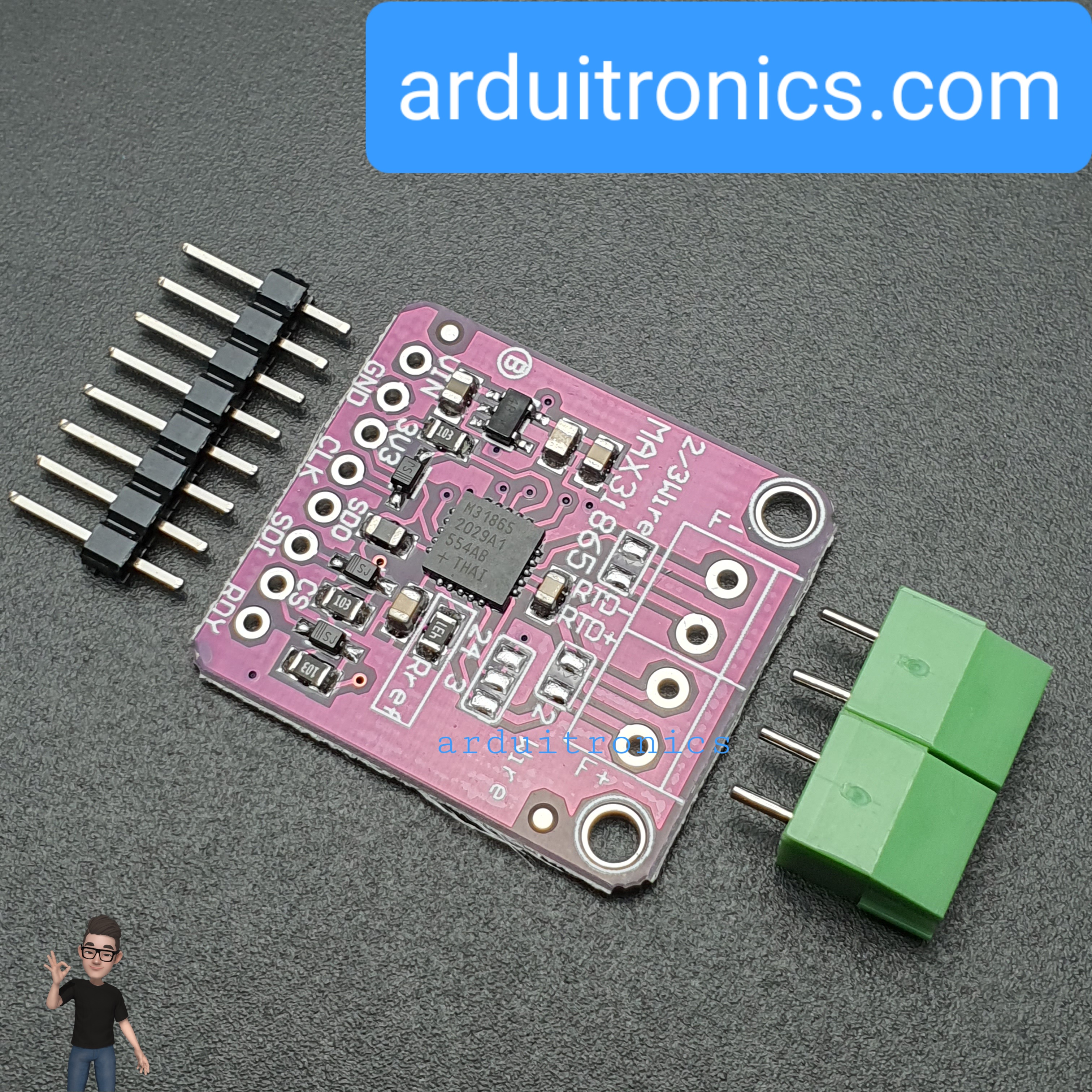 MAX31865 PT100/PT1000 RTD-to-Digital Converter Board Temperature Thermocouple Sensor Amplifier Module 3.3V/5V