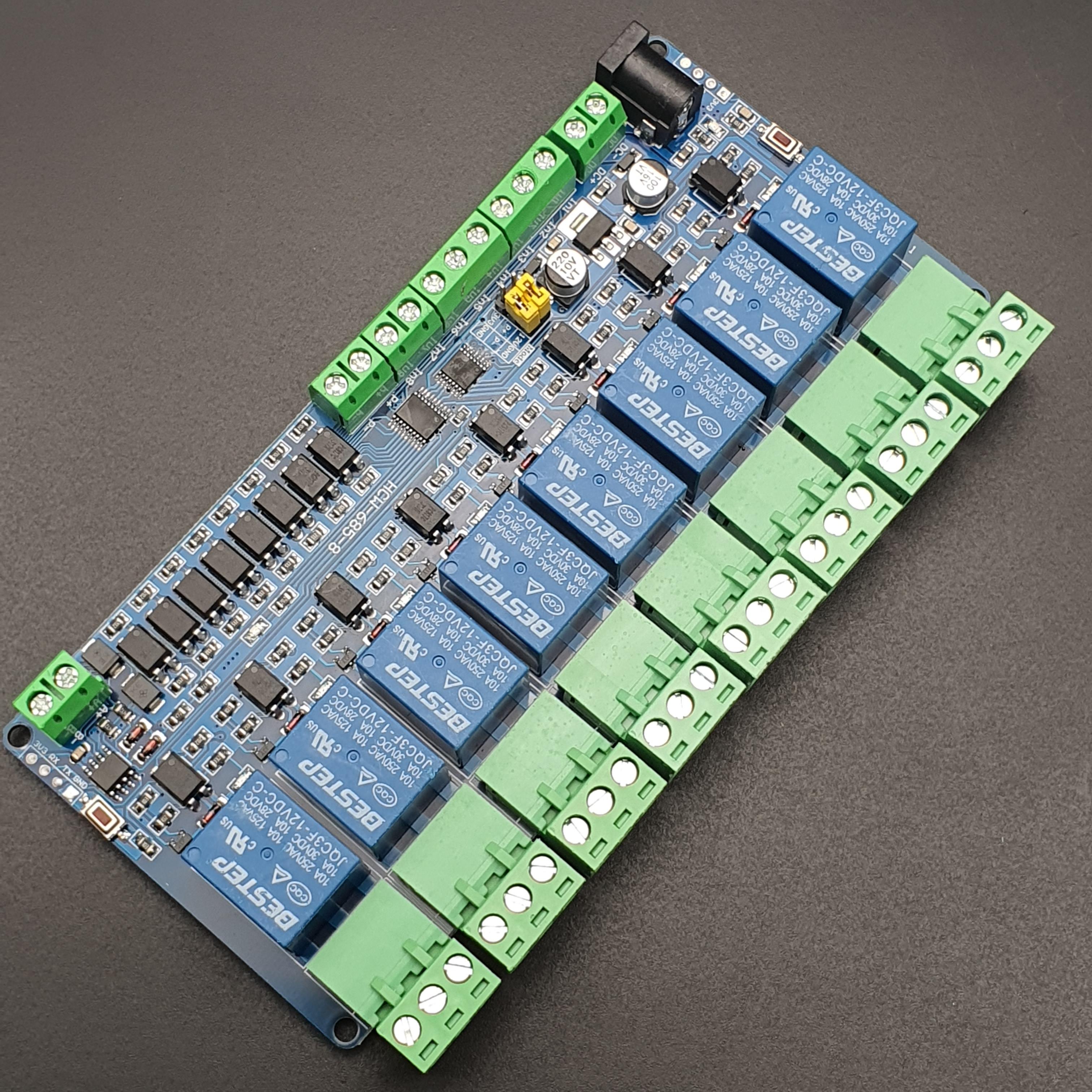 Modbus - RTU 8 Channel Relay Module RS485/TTL (12V)