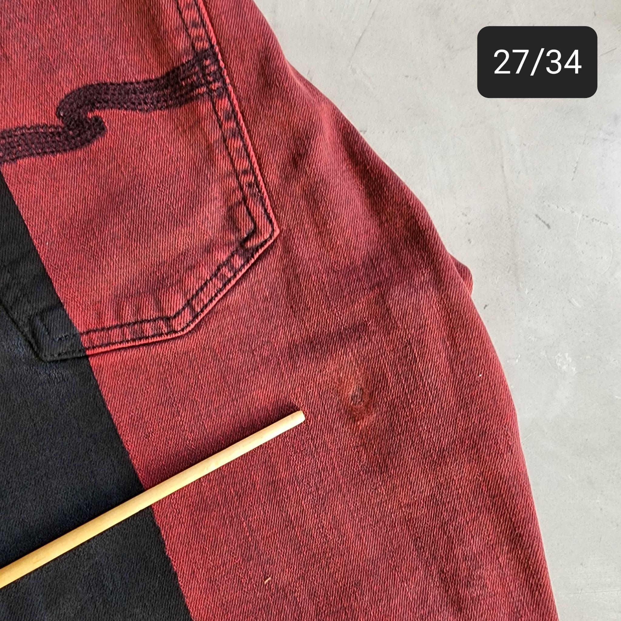 [DEFECT] High Kai Org. Black Stripe ยีนส์สกินนี่เอวสูง Nudie Jeans ของแท้ 100%