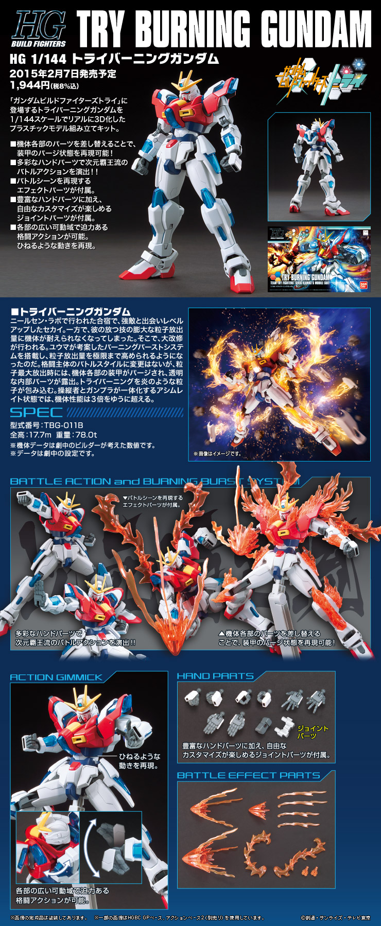 HGBF 1/144 Try Burning Gundam