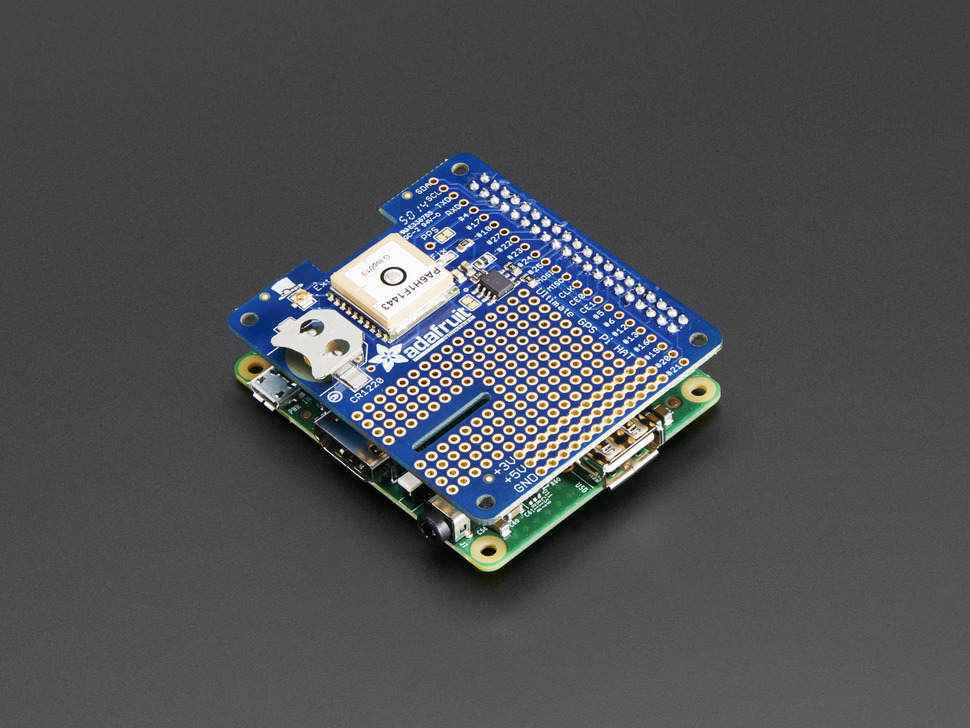Adafruit Ultimate GPS HAT for Raspberry Pi A+/B+/Pi 2/3/4 - Mini Kit