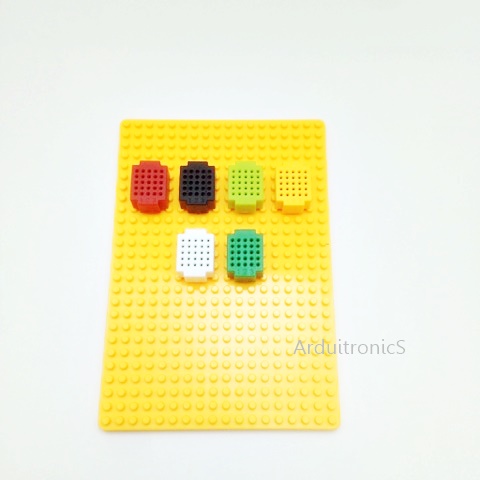 Super Mini Breadboard: XF-25 6 Bread Panels (6 Colors) + Free 1 Base