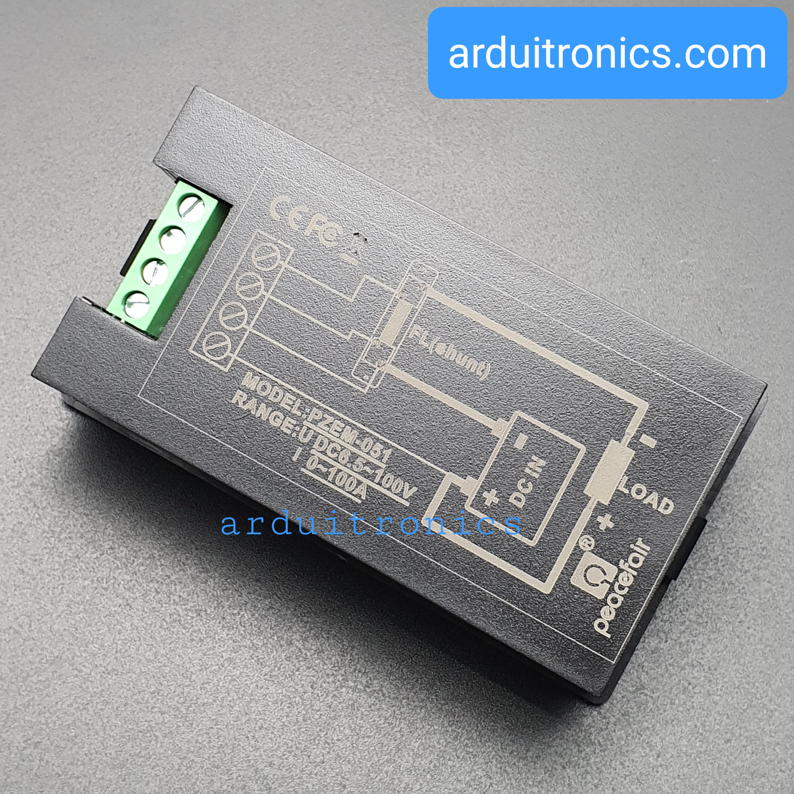 PZEM-051 DC V-A Panel Meter รุ่น PZEM-051-DC-100A (0-100A, 6.5-100V)