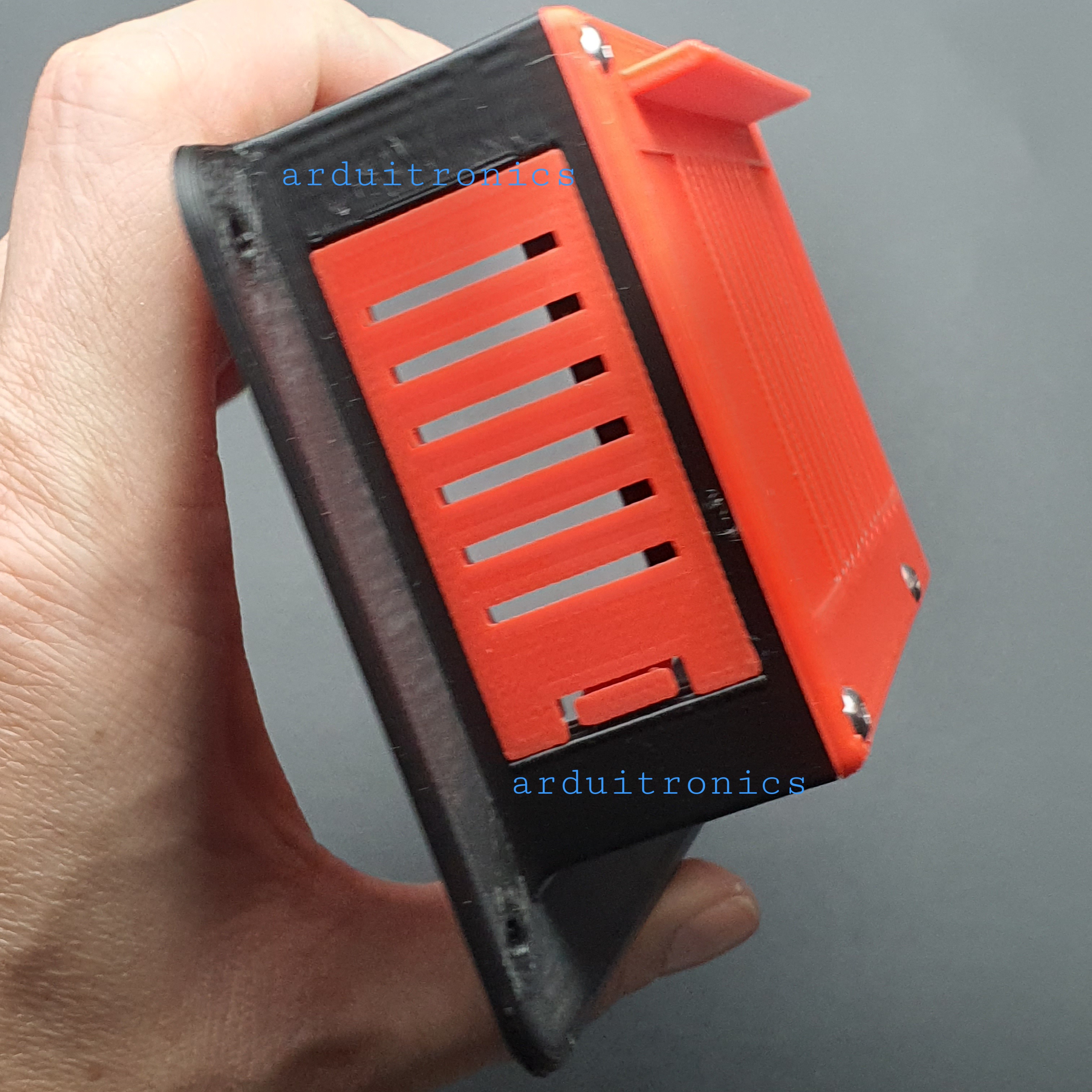 3D Printed Screen Case (Red) for Raspberry Pi Official 7 inch LCD Touchscreen