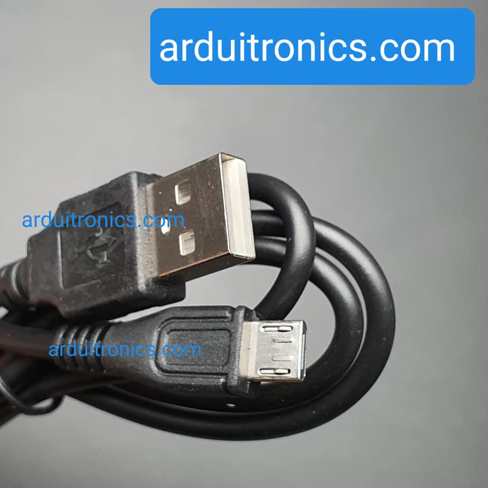 Micro USB Cable (0.8m) สีดำ