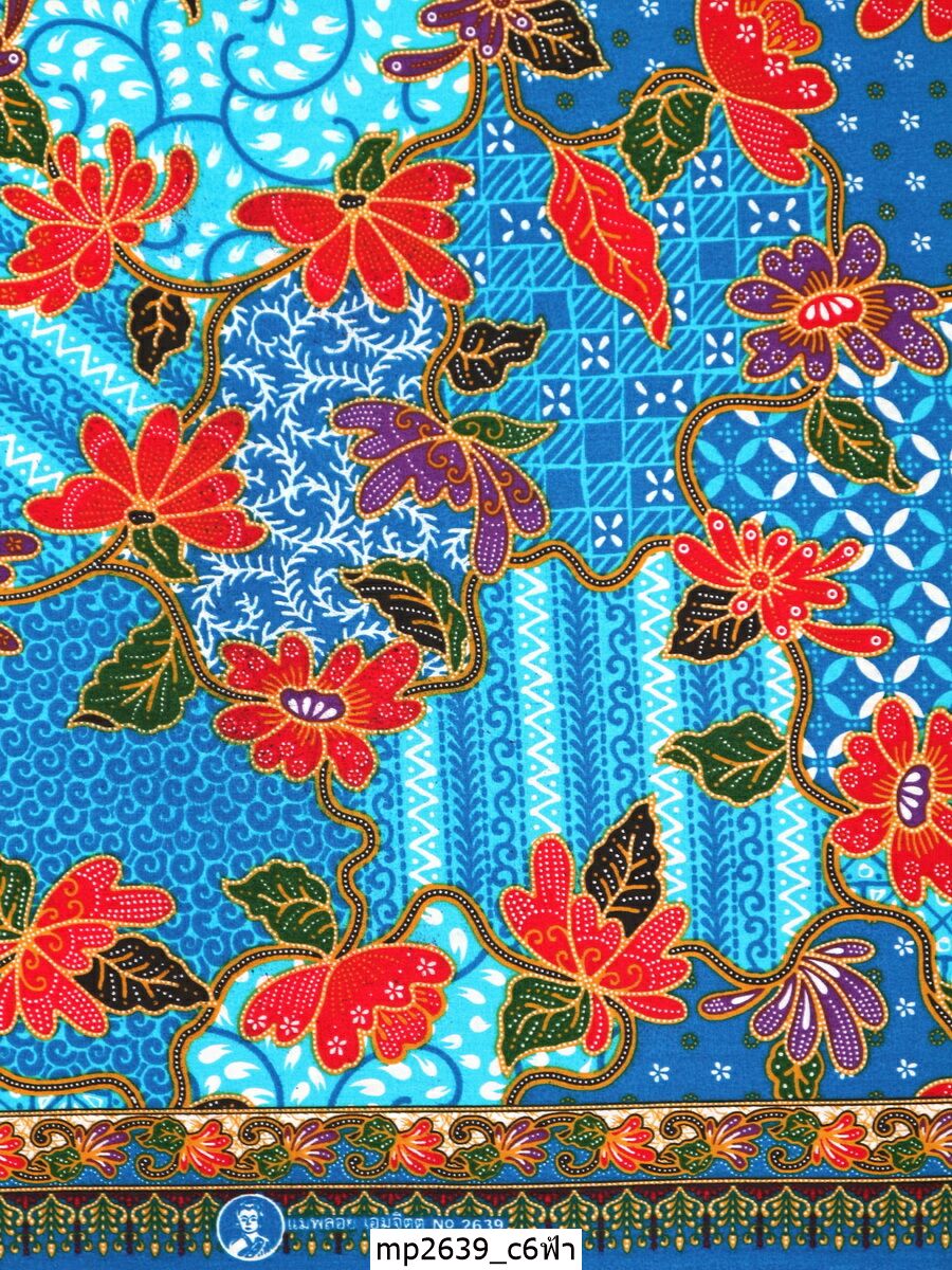 [D-MP2639] ผ้าถุงแม่พลอย 1.8เมตร เย็บพร้อมนุ่ง คอตต้อน 100%