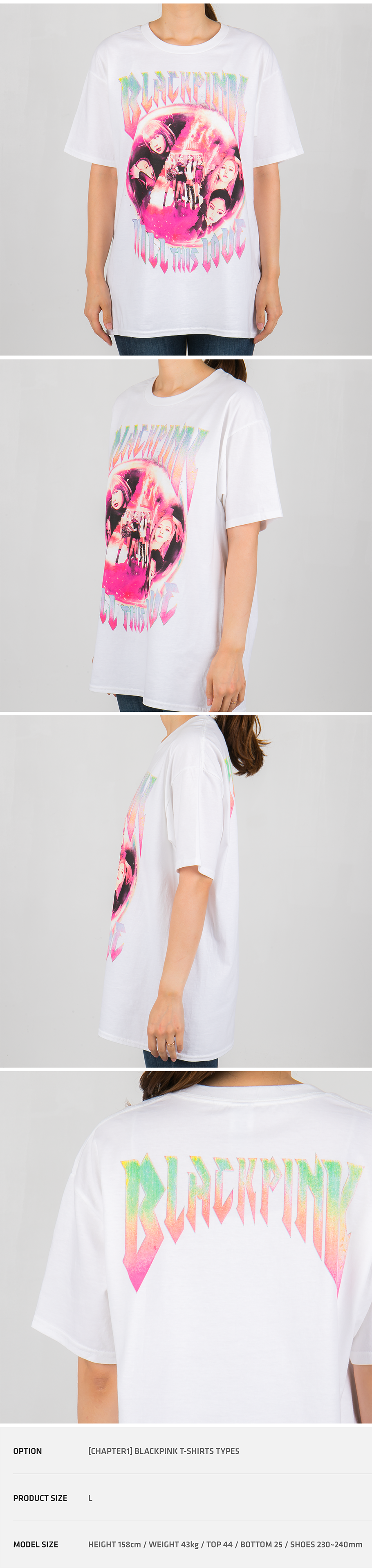 BLACKPINK CHAPTER1 T-SHIRTS_TYPE 5 (เสื้อสีขาว) ระบุ sizeที่ต้องการนะคะ
