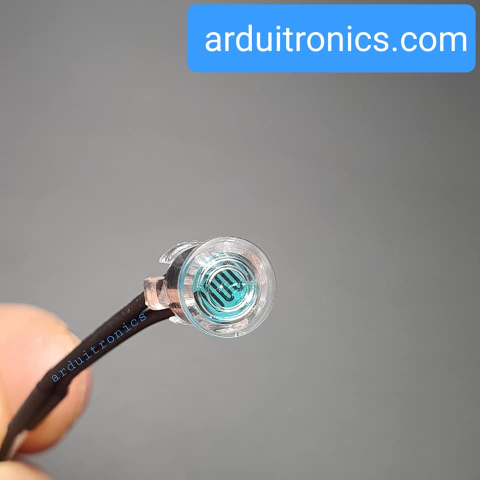 5516 Light Dependent Resistor (LDR) - Photoresistor 5 - 10kOhm พร้อมสายไฟและฝาครอบใสพร้อมใช้