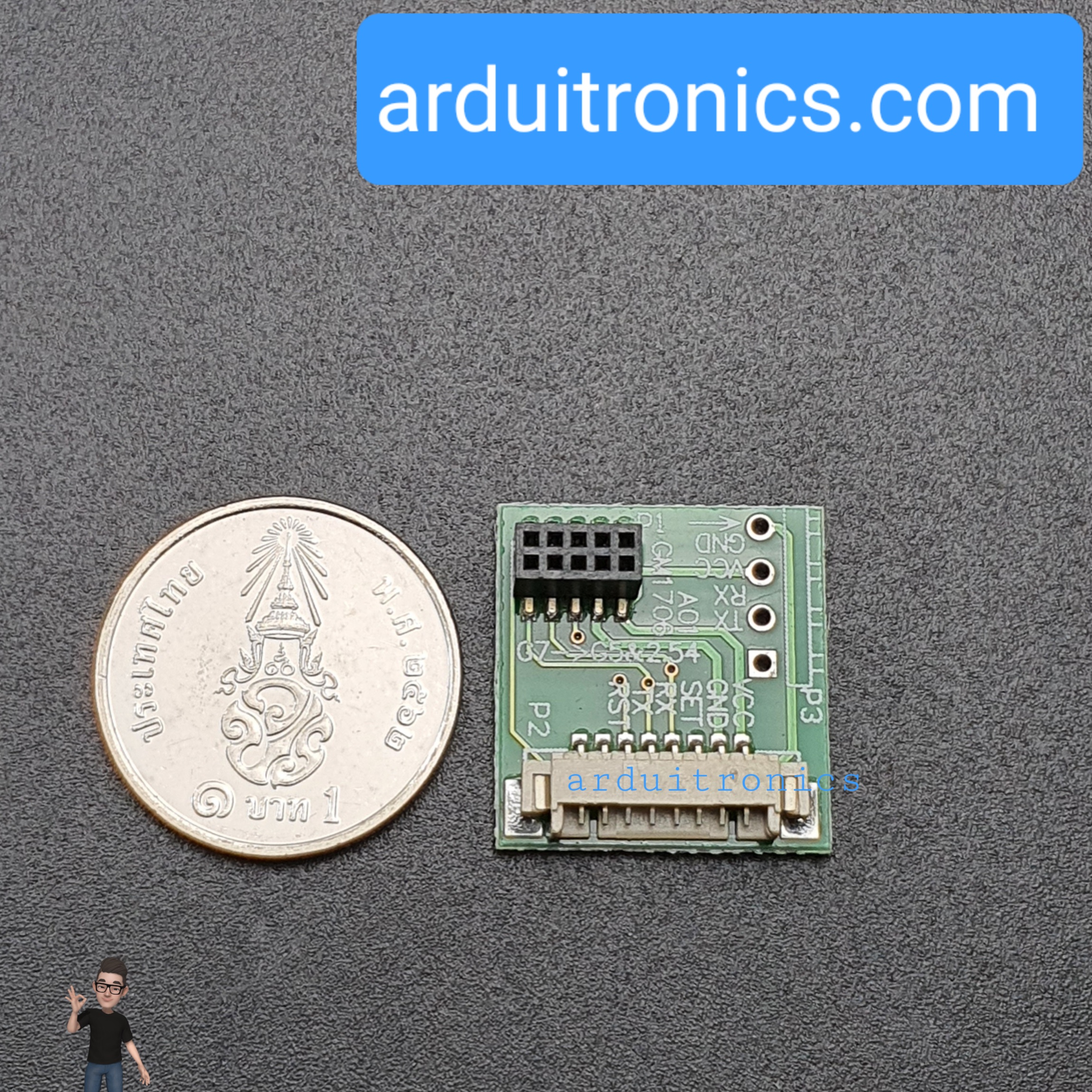 Breadboard Pin Adapter สำหรับ PM2.5 Sensor Module (PMS7003) แบบไม่มี Pin Headers