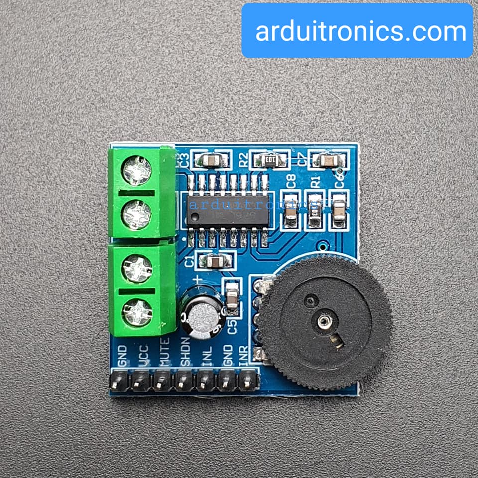 บอร์ดขยายเสียง PAM8403 3W+3W พร้อมโวลุ่มปรับเสียง PAM8403 3W+3W Power Amplifier Module
