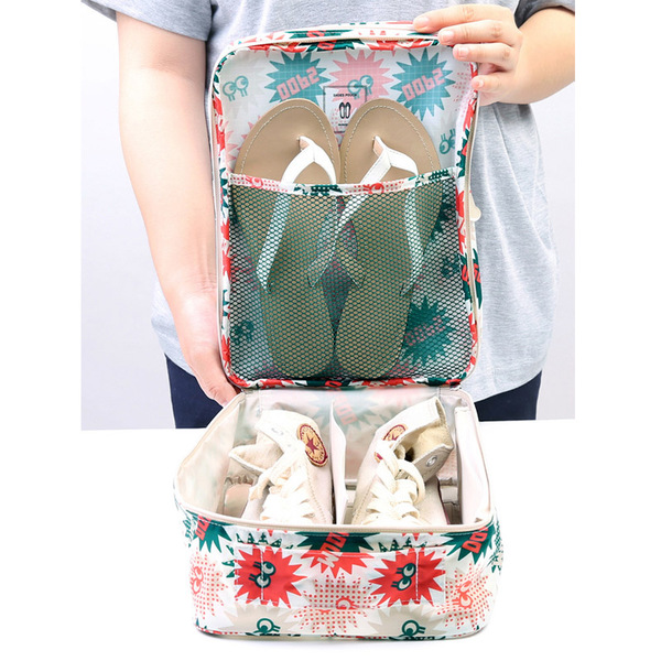 Pre-Order Diniwell Travel Pattern Shoes Pouch กระเป๋าใส่รองเท้าขนาด 3 คู่ มี 9 สี