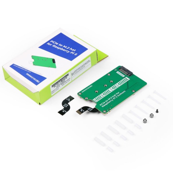 PCIe to M.2 hat for Raspberry Pi 5, Support NVMe SSD, Support Hailo8/8L (แท้จาก SeeedStudio)