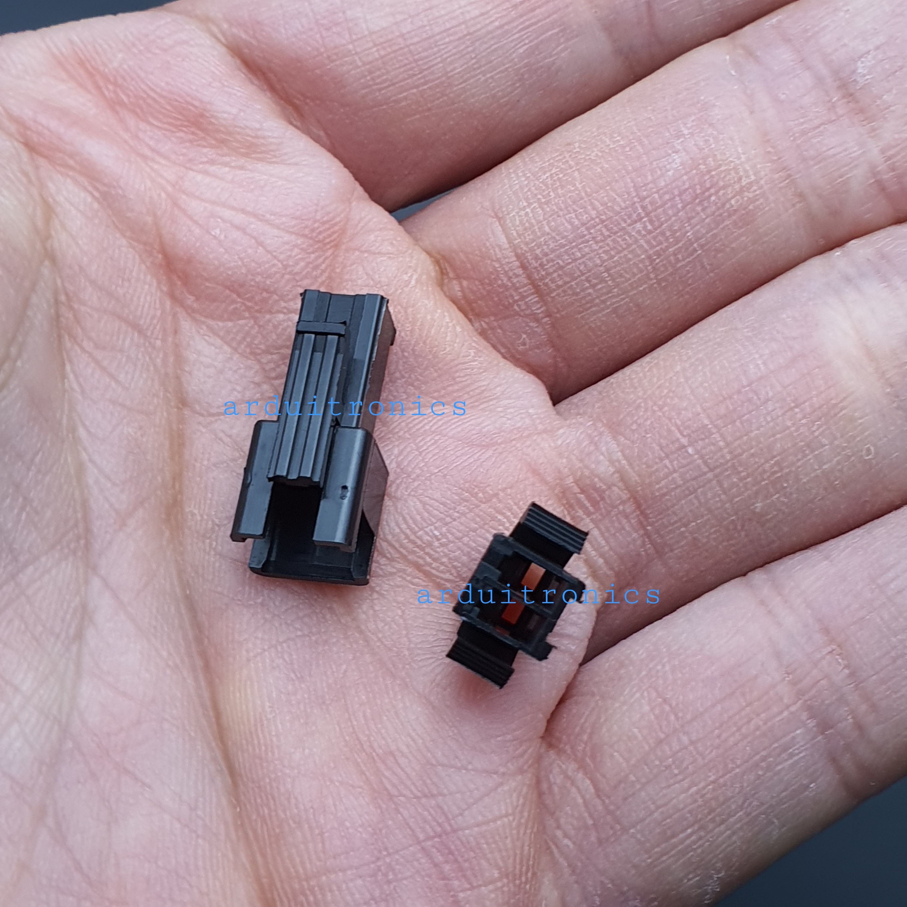 2.54mm 2 Pin Black Plastic Male Female JST-SM Housing Crimp Terminal Connector